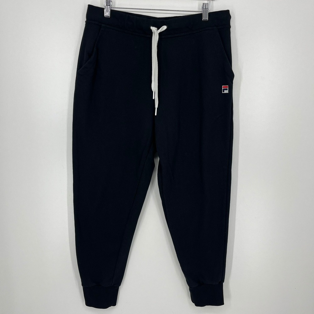Fila Black Jogger Sweatpants with White Drawstring